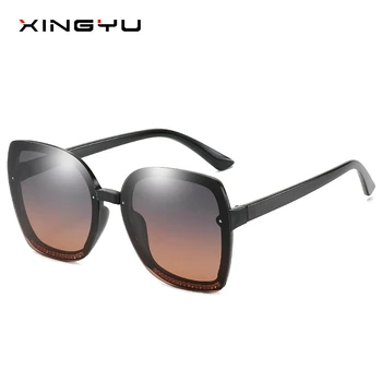 Женские поляризованные солнцезащитные очки XINGYU 323 Европа и Соединенные Штаты безрамные очки модные солнцезащитные очки в стиле ретро с зеркалом для водителя UV