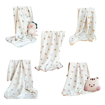 Одеяло для Новорожденного, 2-слойное Пеленальное Постельное Белье, Хлопковое Одеяло с мультяшным Принтом