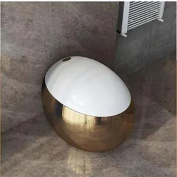 Роскошный S-образный напольный керамический унитаз в форме яйца уникального дизайна DK002A