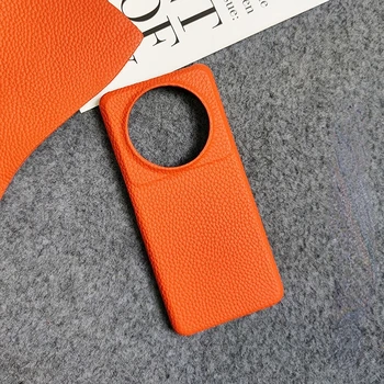 роскошный чехол для телефона ручной работы Xiaomi Mi 12S Ultra case в винтажном стиле, твердый переплет, Оранжевый